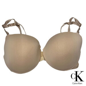 Calvin Klein Sculpted Lightly-Lined Convertible T-Shirt Demi Bra – Beige, 34D